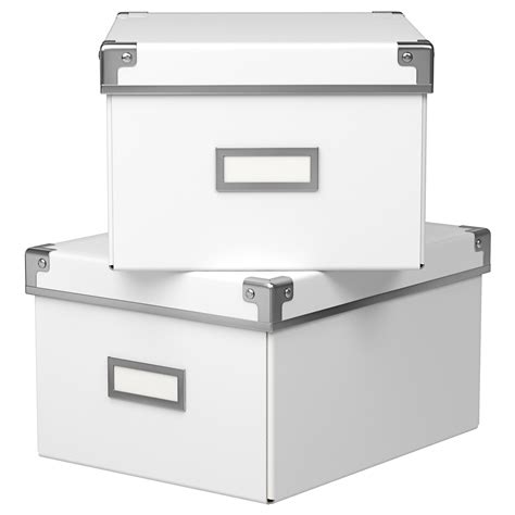 white metal box with lid